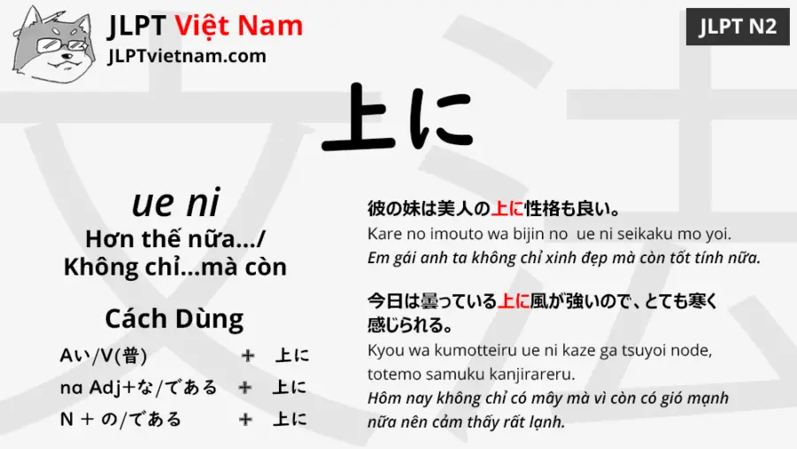 Học Ngữ Phap Jlpt N2 上に Ueni Jlpt Sensei Việt Nam