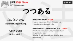 jlpt-N2-ngữ-pháp-つつある-tsutsu-aru-ý-nghĩa-ví-dụ