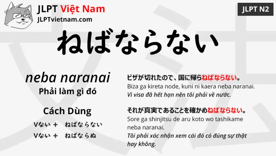 jlpt-N2-ngữ-pháp-ねばならない -neba-naranai-ý-nghĩa-ví-dụ