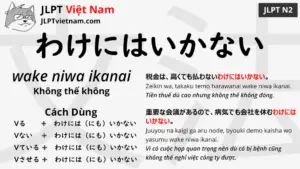 jlpt-N2-ngữ-pháp-わけにはいかない-wake-niwa-ikanai-ý-nghĩa-ví-dụ