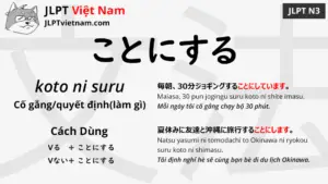jlpt-N3-ngữ-pháp-ことにする-koto-ni-suru-ý-nghĩa-ví-dụ