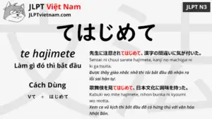 jlpt-N3-ngữ-pháp-てはじめて-te-hajimete-ý-nghĩa-ví-dụ