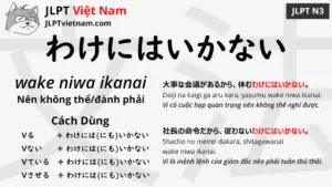 jlpt-N3-ngữ-pháp-わけにはいかない-wake-niwa-ikanai-ý-nghĩa-ví-dụ