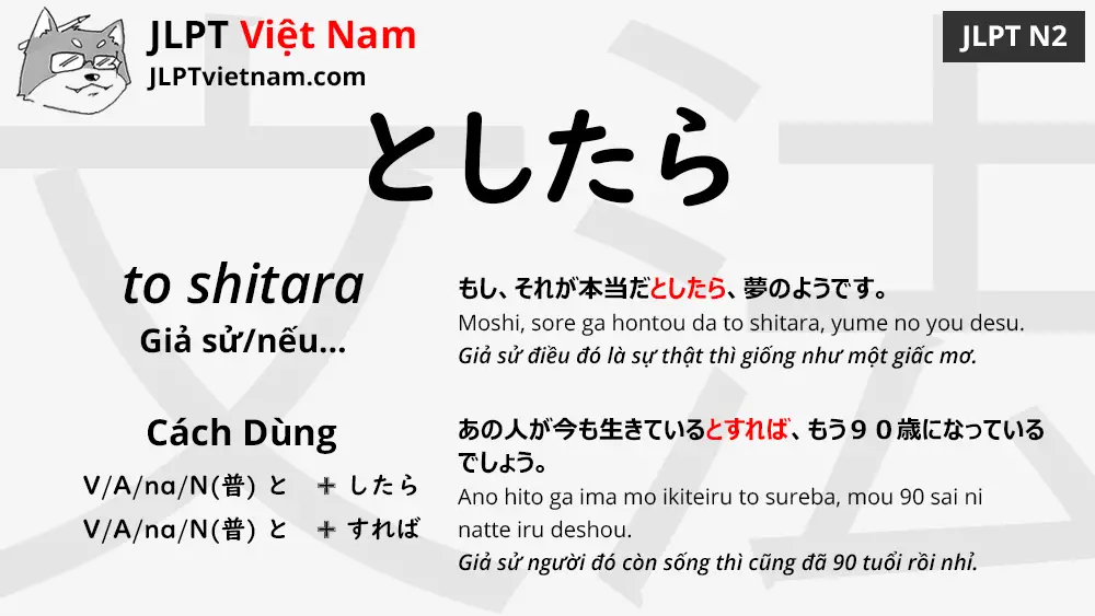 Học Ngữ Phap Jlpt N2 としたら To Shitara Jlpt Sensei Việt Nam