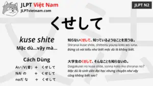 jlpt-N2-ngữ-pháp-くせして-kuse-shite-ý-nghĩa-ví-dụ