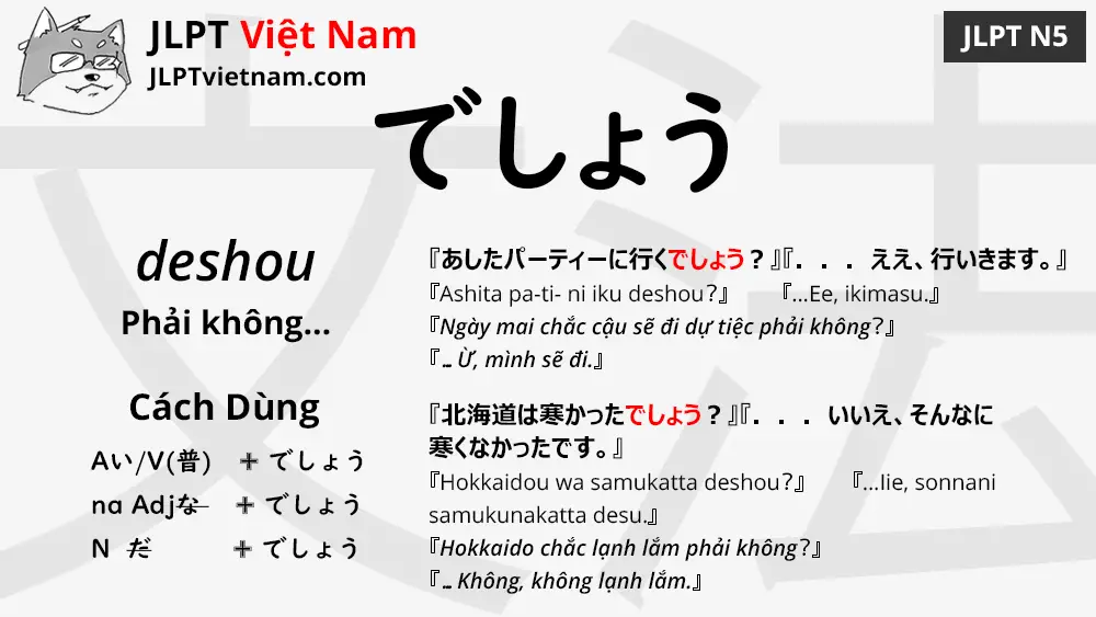 Học Ngữ Pháp JLPT N5: でしょう (deshou) - JLPT Sensei Việt Nam